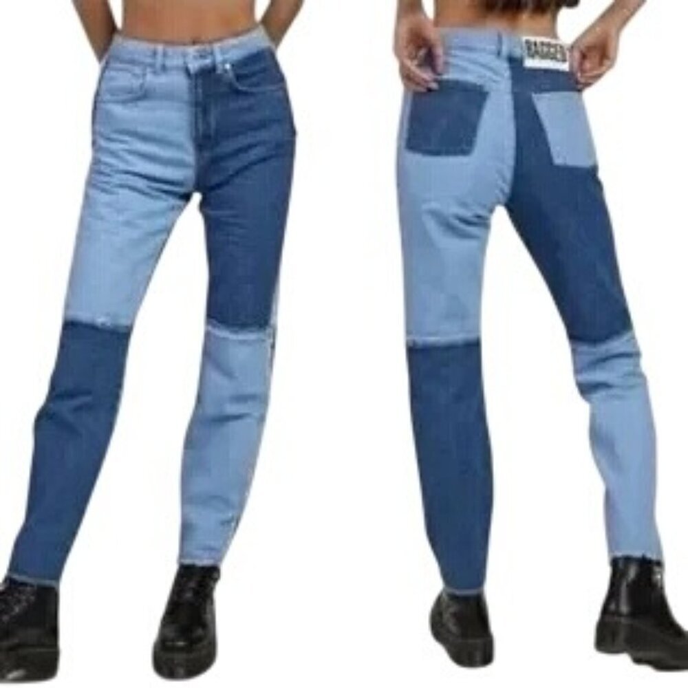 The Ragged Priest Quarter Panel Equilibrium Mom Jeans